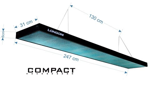 Lampa bilardowa Compact profesjonalna 247x31x6 cm