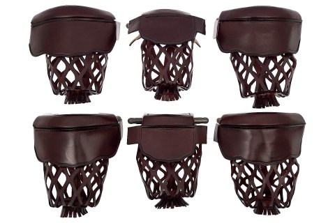 Koszyki skórzane z narożnikami- kpl. 6szt