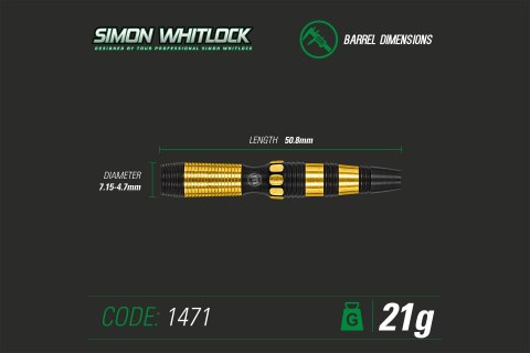 Rzutki Winmau Simon Whitlock Onyks (steel tip) 21g