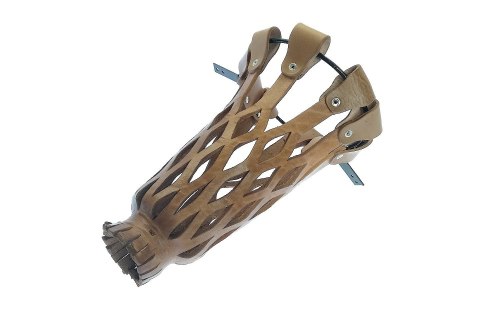 Siatki / koszyki skórzane naturalne - kpl. 6szt