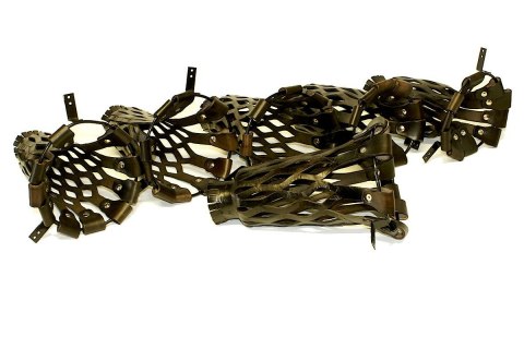 Siatki / koszyki skórzane naturalne - kpl. 6szt