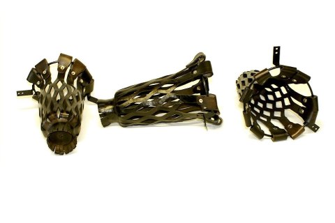 Siatki / koszyki skórzane naturalne - kpl. 6szt