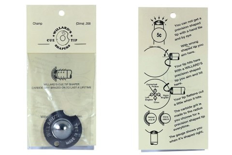 Willard- Precyzyjne Narzędzie do Kształtowania tipa w Kiju Bilardowym