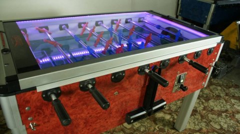 Używane piłkarzyki bordowe roberto sport z podświetleniem LED