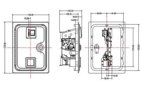 Drzwi do kasety wrzutnika mechanicznego