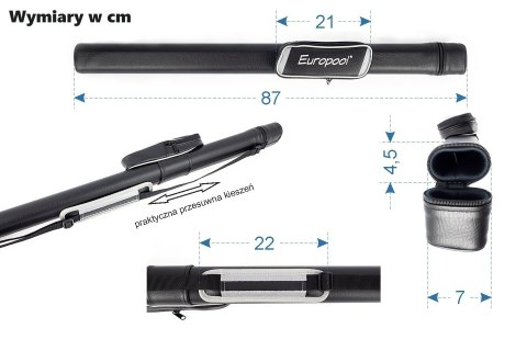Pokrowiec na kij bilardowy Europool Pro 1x1