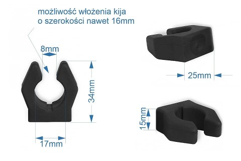 Uchwyt do wieszaka na kije LONGONI