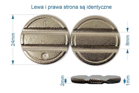 Żeton 2 rowkowy 24mm x 2mm