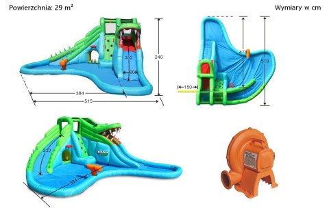 Dmuchana zjeżdżalnia wodna Happy Hop - Coccodrillo