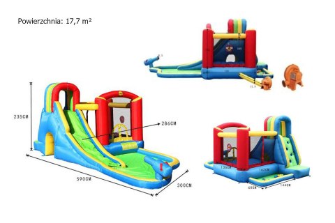 Dmuchana zjeżdżalnia wodna z armatką- Happy Hop