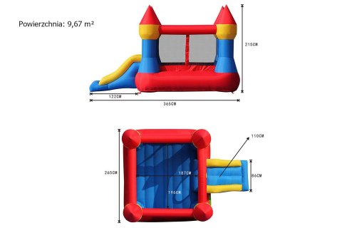 Dmuchany zamek ze zjeżdżalnią Happy Hop