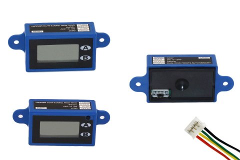 Cyfrowy licznik impulsów - 7-cyfrowy, podświetlany, podwójny