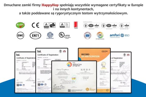 Dmuchane centrum zabaw w parku wodnym Happy Hop