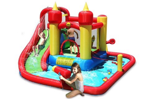 Dmuchany basen ze zjeżdżalnią i armatką, Funland- HappyHop