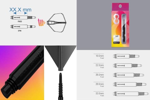 Shafty Target 8 FLIGHT FIXED - różne wzory