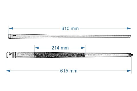 Kij Bilardowy TC Basic 122 czarny dla Dzieci i gdy mało miejsca