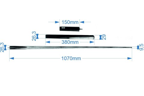 Kij Snookerowy Riley England RES-3UK 3/4