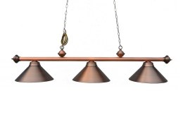 Lampa bilardowa 3 kloszowa w kolorze antycznego brązu