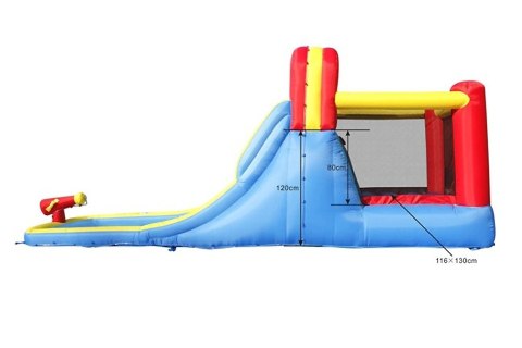 Podwójna zjeżdżalnia Happy Hop Zamek 4w1 na mokro i sucho