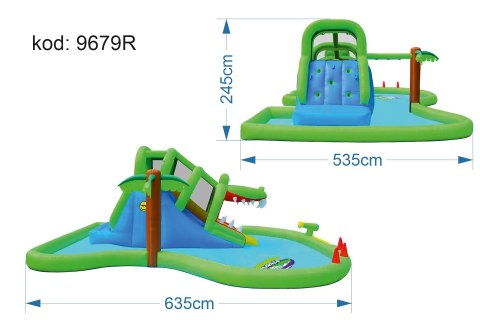 Podwójna zjeżdżalnia wodna Krokodyla w Dżungli - HappyHop