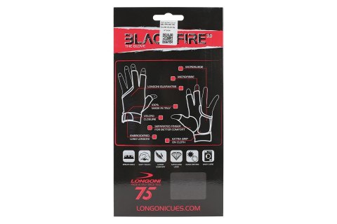 Rękawiczka bilardowa Black Fire 3.0 Longoni- PRAWA