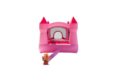 Dmuchany zamek ze zjeżdżalnią Happy Hop new - różowy new 2025