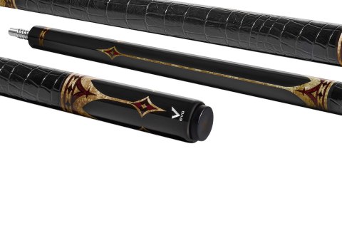 Kij bilardowy 2-cz. EVO Crown-1 Royal Black - Black Leather Wrap MAX