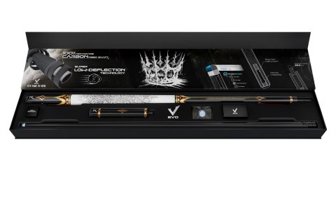 Kij bilardowy 2-cz. EVO Crown-2 Royal Black - White Leather Wrap MAX