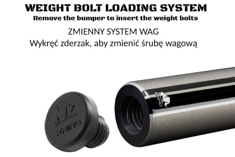 Kij bilardowy 2-cz. Rhino NEBULA 2 - Charcoal Gray SW