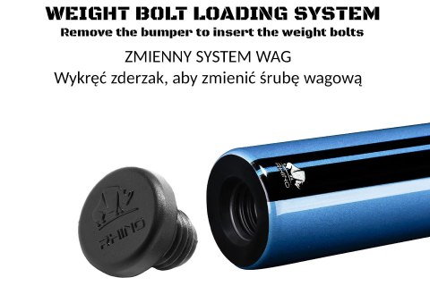 Kij bilardowy 2-cz. Rhino NEBULA 2 - Sky Blue SW