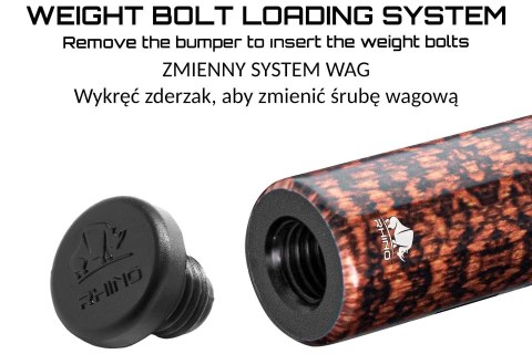 Kij bilardowy 2-cz. Rhino RETRÔ - Snake