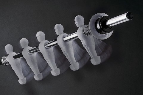 Stół do piłkarzyków Garlando G-5000 Wenge - przelotowe osie