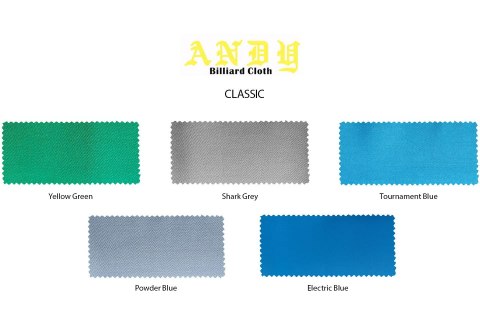 Sukno bilardowe ANDY Classic - różne kolory