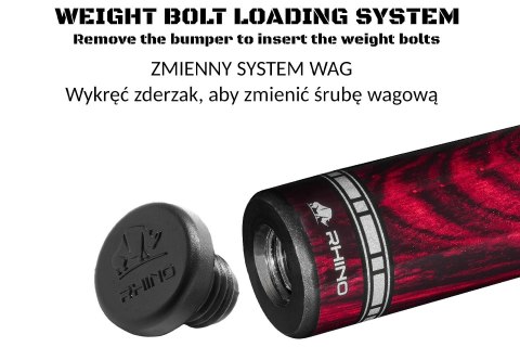 Kij bilardowy 2-cz. Rhino ECLIPSE II - Ember